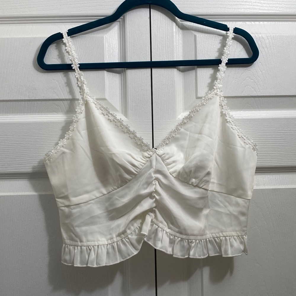 White crop top